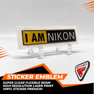 สติกเกอร์เรซิ่น ลายนูน I AM NIKON แบบยืดหยุ่น
