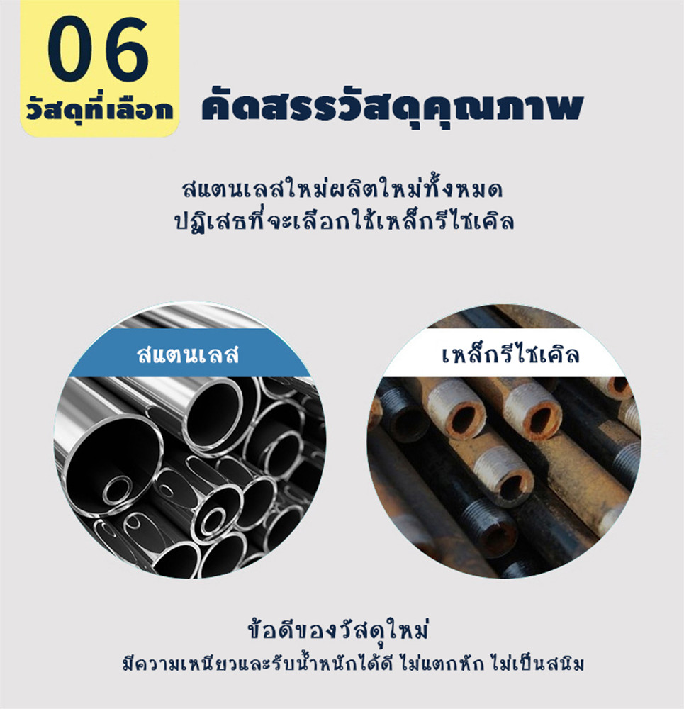 ชั้นวางของสแตนเลส ชั้นวางของอเนกประสงค์ พร้อมล้อเข็น มีหลายขนาด - รูปที่ 5