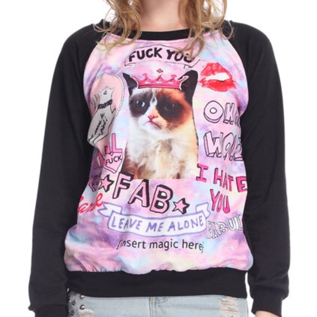 Grumpy cat sweater Freesize