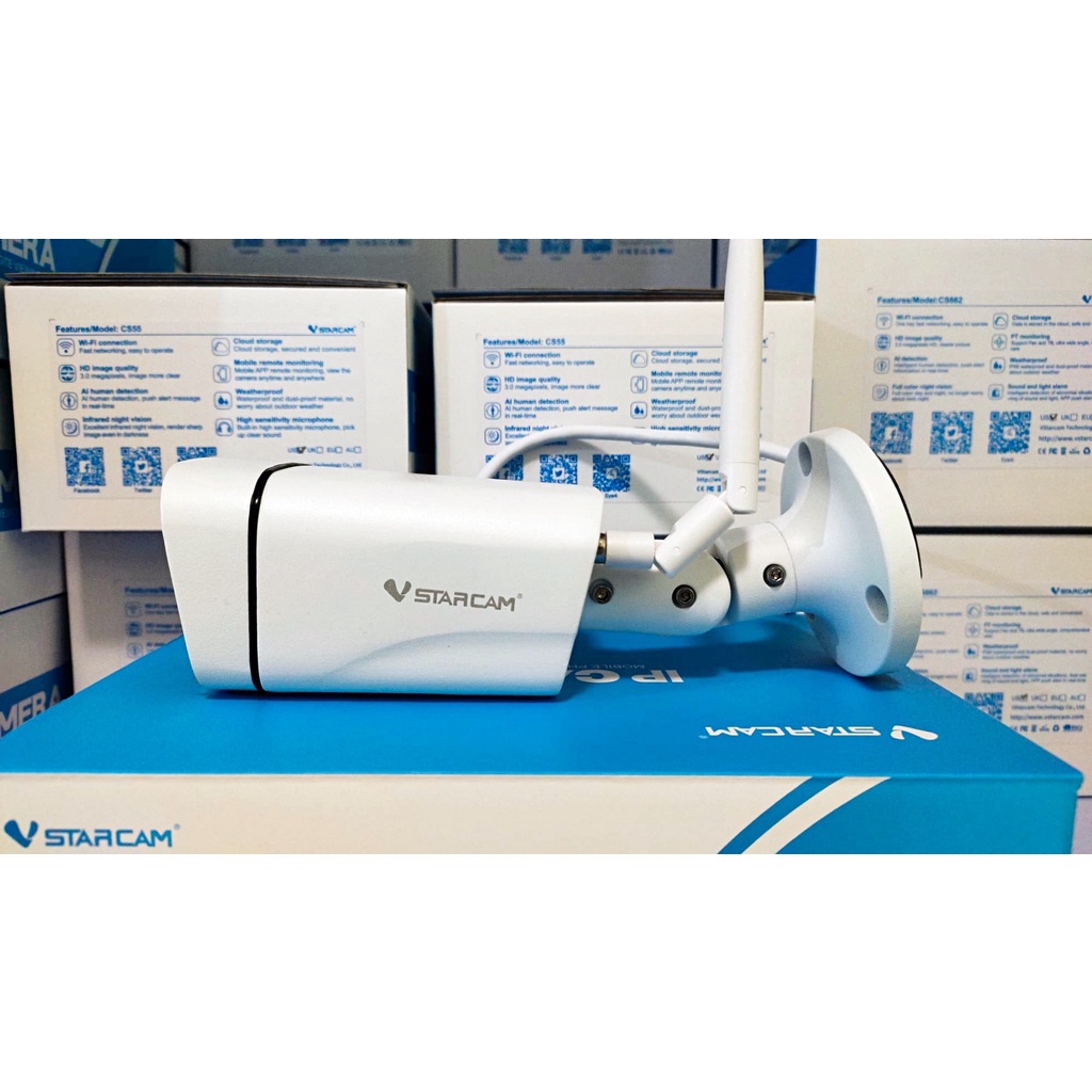 Vstarcam ใหม่ล่าสุด กล้องวงจรปิดกล้องใช้ภายนอก รุ่นCS58 3.0MP H.264