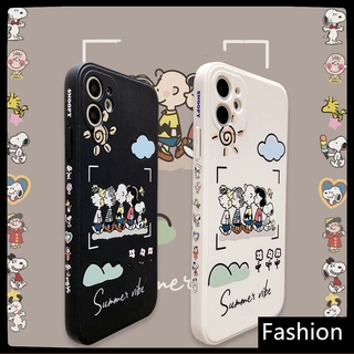 เคส iphone Spot side view Snoopy family mobile phone case iPhone 12 mini 11 pro max xs max 8p i7 6 plus x protective case