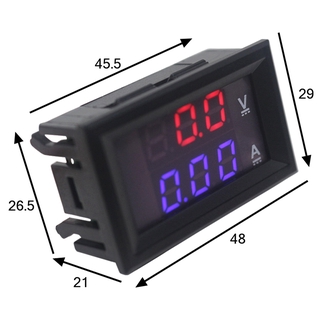 DC 0-100V 50A 100A Digital Voltmeter Ammeter เครื่องตรวจจับแรงดันไฟฟ้าแบบ Dual Display เครื่องตรวจจับกระแสไฟฟ้า Amp Volt Gauge