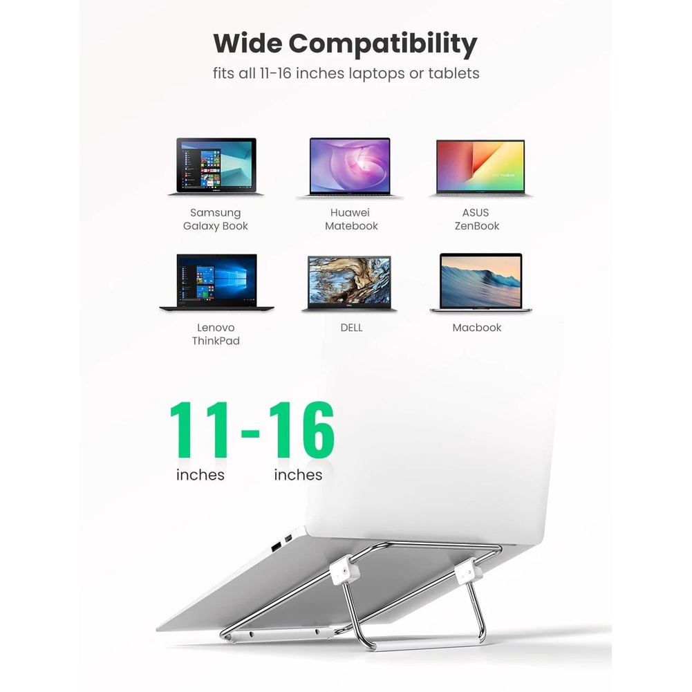 UGREEN รุ่น 80348 Laptop Stand for Desk Adjustable Portable Laptop Riser Holder Notebook Computer Stand