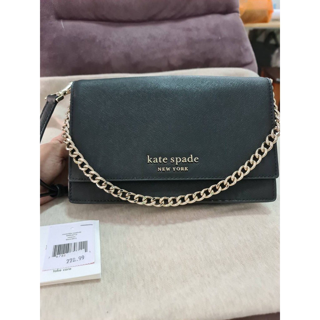 กระเป๋าสะพายสีดำ Kate Spade Cameron Convertible Crossbody WKRU6710