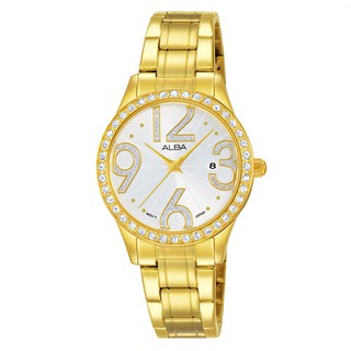 ALBA PRESTIGE Quartz Ladies นาฬิกาข้อมือผู้หญิง สายสแตนเลส สีทอง รุ่น AH7N16X,AH7N16X1