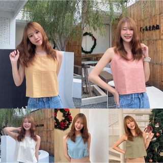 🌷เสื้อผูกหลังสไตล์มินิมอล 5 สีเอิร์ธโทน (พร้อมส่ง) 🌷