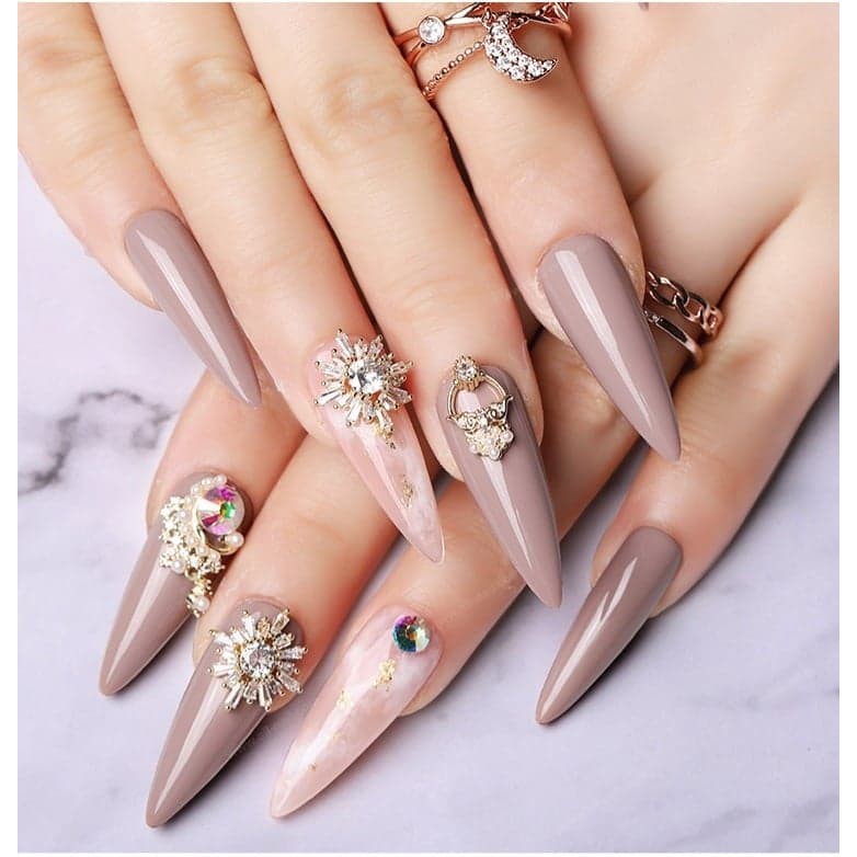 เล็บปลอม เล็บเกาหลี iBeautyLead ทรง Stiletto แบบยาว 500ชิ้น