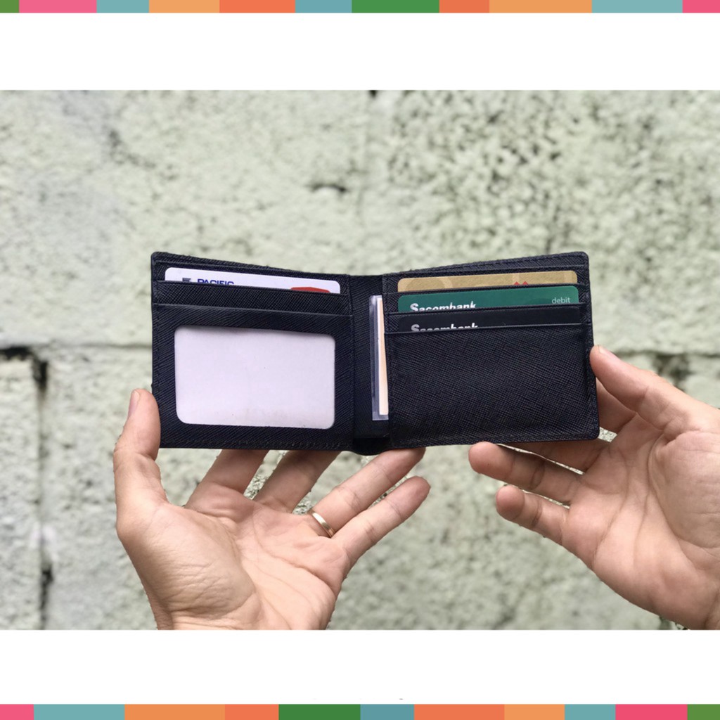 [หนังซาราโนะ] จักรวาล กระเป๋าสตางค์หนัง คอลลาเมนต์ สไตล์แนวตั้ง – CLM2_030 - - ครบกล่อง