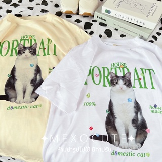 พร้อมส่ง ♡MEXOCUTE เสื้อยืดลาย ( Portrait Cat )