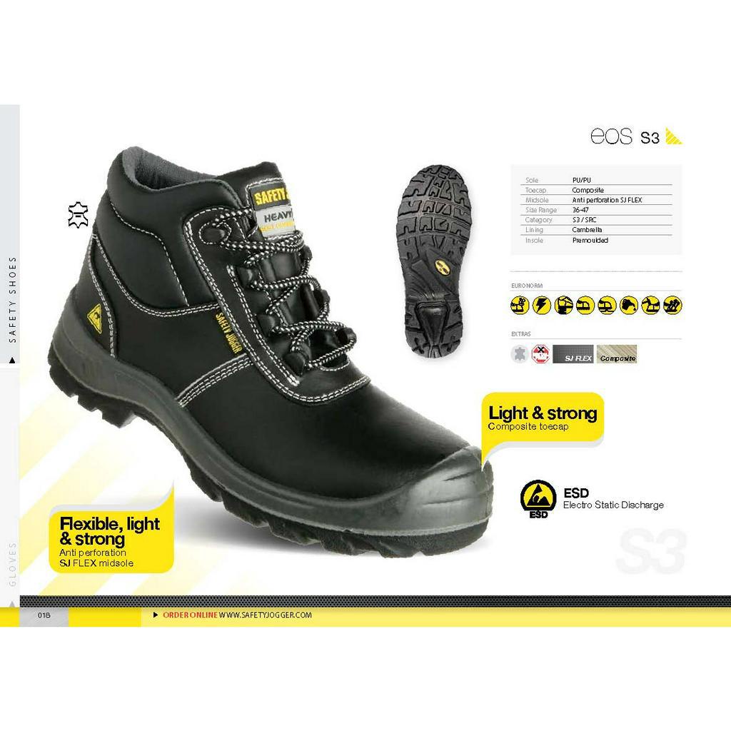 [ลด30% เก็บโค้ด 2509FASHDD] SAFETY JOGGER - EOS S3 รองเท้าเซฟตี้ หัวคอมโพสิท ป้องกันไฟฟ้าสถิต มาตรฐานสากล