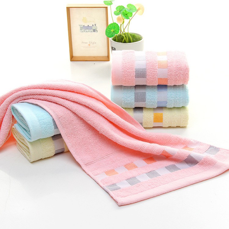 ผ้าขนหนูเCotton 100% เกรด A สำหรับเช็ดหน้า เช็ดตัว เช็ดผม 1 แพ็ค 12 ผืนคละ 4 สี