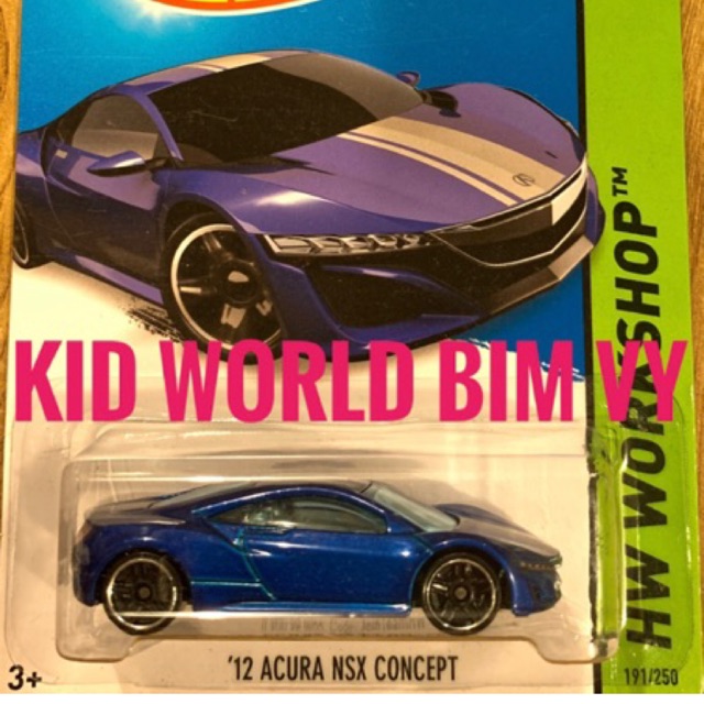 Hot Wheels basic 12 Acura NSX Concept CFJ55 รถโมเดล