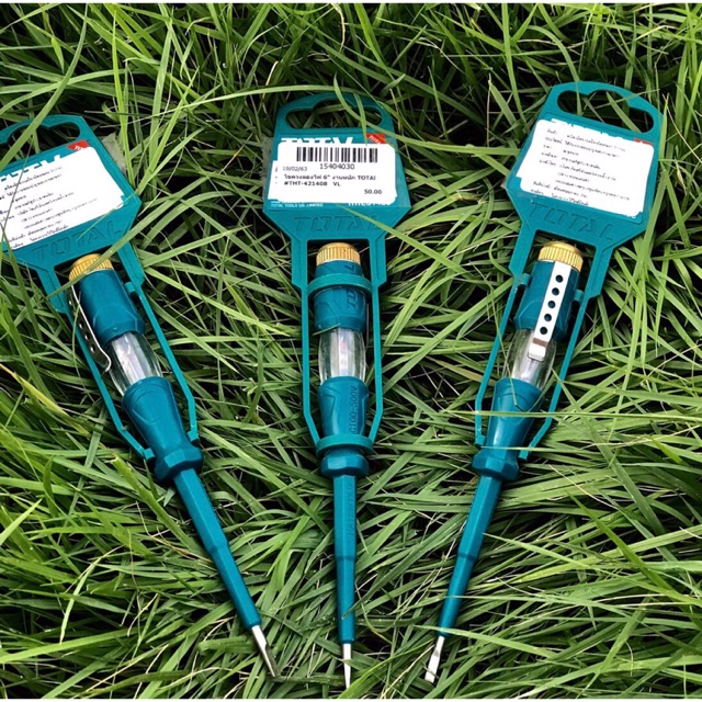 TOTAL ไขควงลองไฟ 6”Total  100-500โวลต์ (งานหนัก) ไขควงเช็คไฟ