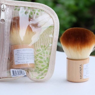 V31 Valkyries Kabuki Brush แปรงคาบูกิ วาลคิรี่ แปรงแต่งหน้าด้ามไม้สั้นจับพอดีมือ ขนฟู นุ่ม