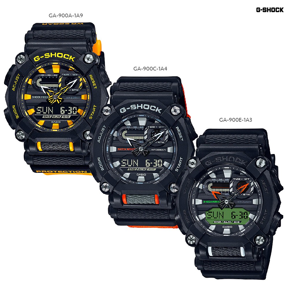 นาฬิกาข้อมือ Casio G-shock Anglog-Digital รุ่น GA-900 series GA-900A-1A9 GA-900C-1A4 GA-900E-1A3 (CM