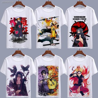 เสื้อยืดผ้าฝ้ายพิมพ์ลายขายดี เสื้อยืดนารูโตะNaruto T-shirt❂นารูโตะเสื้อผ้าผู้ชายซาสึเกะอุจิวะอิทาจิอะนิเมะอุปกรณ์ต่อพ่วง