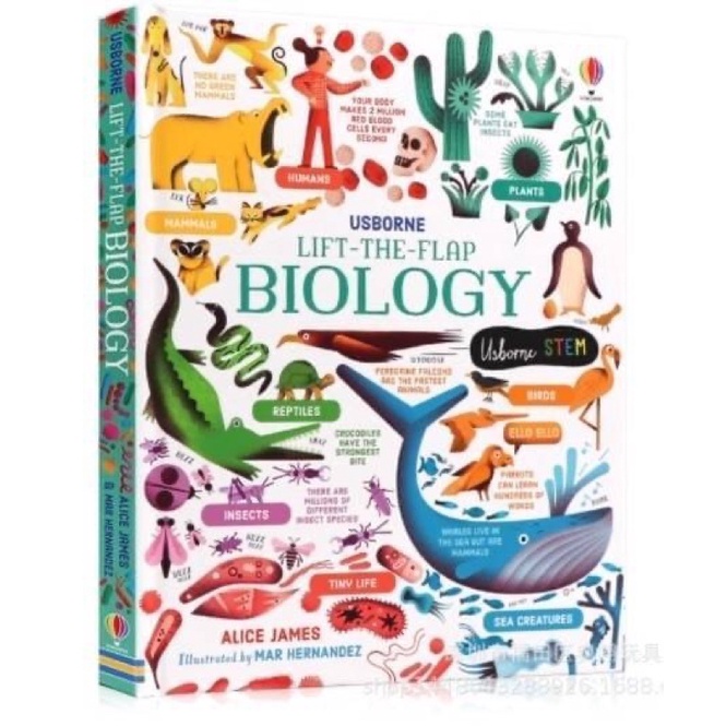 🐬📚Usborne Lift-the-Flap Biology📗