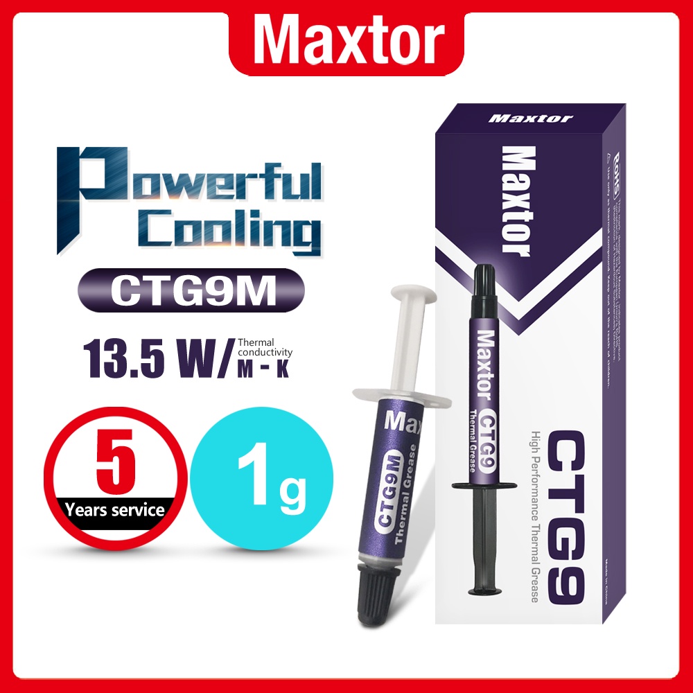 【รุ่นใหม่ 2022】Maxtor CTG9 1g 13.5w/mK CPU Thermal Paste Grease ซิลิโคนระบายความร้อนทา LED Silicone
