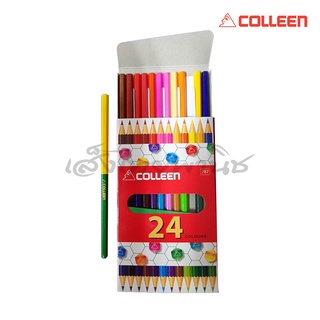 สีไม้ 2 หัว 12 ด้าม 24 สี คอลลีน Colleen