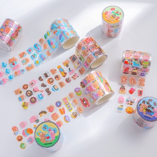 emmoo หมีน่ารักเทปกาว ins DIY สมุดเทป Washi เครื่องเขียนตกแต่ง