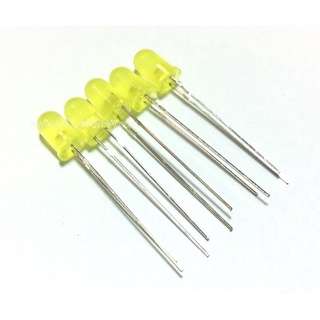 5mm LED Yellow (เปลี่ยนเป็นสีส้ม จำนวน 5 ดวง)