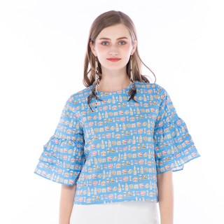 ATIPA Thallo เสื้อเบลาส์ระบายแขน (ฟรี"ซส์)