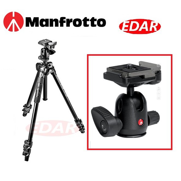 Manfrotto 290 ขาตั้งกล้องอะลูมิเนียมอ่อนพร้อมหัวบอล - MK290LTA3-BH .