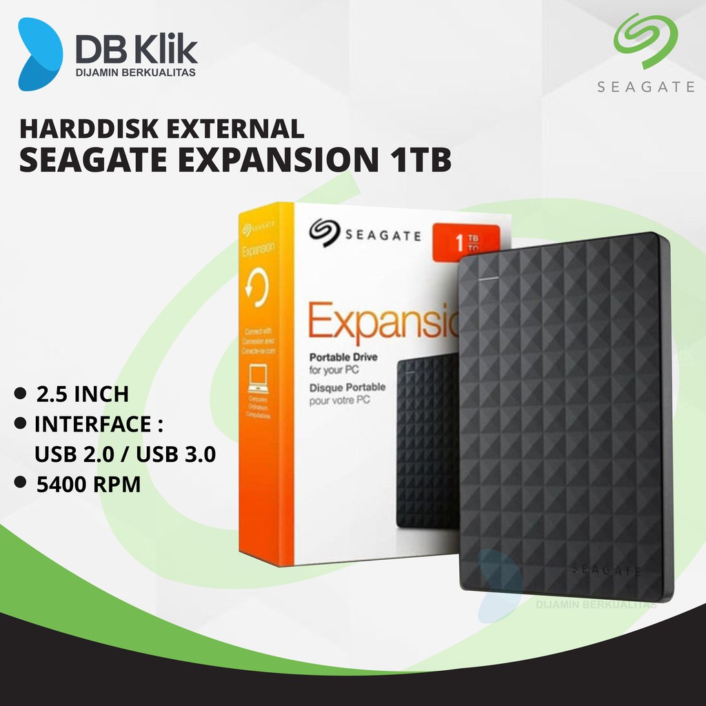 Harddisk External Seagate Expansion 1TB 2,5 Inch