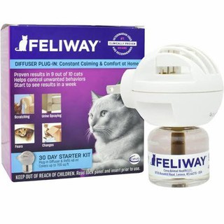 Feliway Diffuser Plug (ชนิดปลั๊กเสียบ​) ฟีโรโมนสังเคราะห์​ ลดอารมณ์ก้าวร้าว 48ml​ ใช้ได้​ 30​ วัน