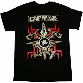 Tee เสื้อยืดชาย ชุดเซ็ต 2 ชิ้น - Caifanes จากัวร์กีต้าร์ร็อคเสื้อยืดตลกสีดําคลาสสิกของขวัญผู้ชายที