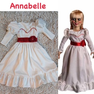 Babygaga 👁👁 Halloween Annabelle ชุดฮาโลวีน ชุดฮาโลวีนเด็ก รับตัดชุด วันฮาโลวีน Trick or Treat Cosplay Outfit แอนนาเบล์