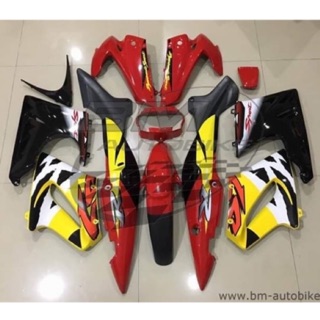 ชุดสี LS NEW สีแดงดำทั้งคัน ไม่ติดสติ๊กเกอร์ เฟรมรถ กรอบรถ