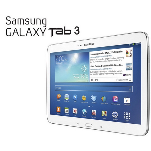 Galaxy Tab 3 (GT- P5200/210) แท็บเล็ต 10.1 นิ้ว - 16GB (มือสอง) andorid 7.1 รองรับ google พบกับ ando