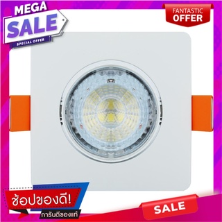 ดาวน์ไลท์ LED L&amp;E 19-A3772 อะลูมิเนียม 3" เหลี่ยม สีขาว โคมไฟดาวน์ไลท์ DOWNLIGHT LED L&amp;E 19-A3772 ALUMINIUM 3" SQUARE WH