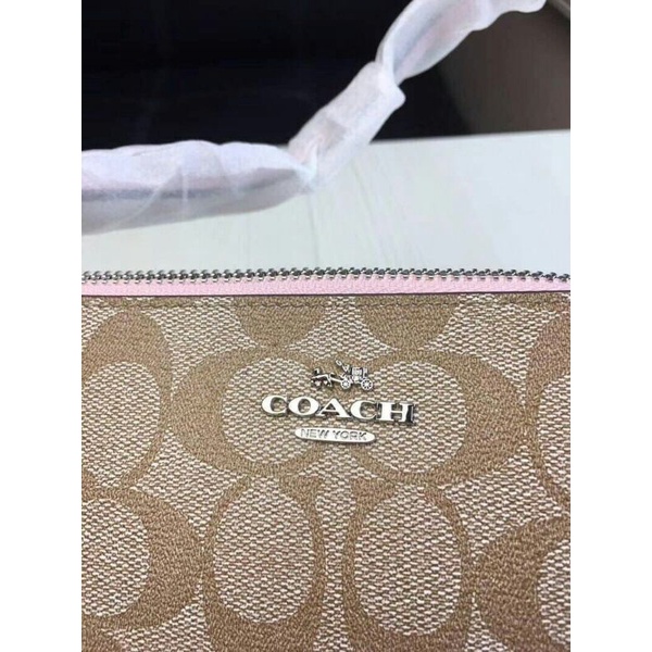 Coach Messico Top Handle Pouch In Signature Coated Canvas