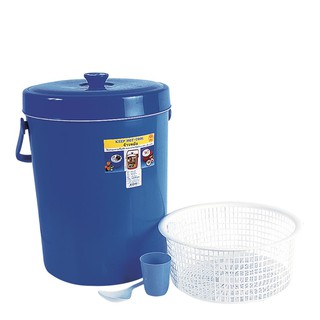 🔥The Best!! เอเวอเรสต์ กระติกน้ำแข็ง พร้อมตะกร้า ความจุ 27 ลิตร Plastic Vacuum Fla+Basket 27 Ltr