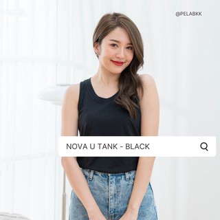 Pela.bkk- Nova U tank เสื้อกล้ามคอยู สีดำ (Black)