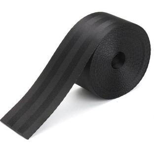 สายนิรภัย สายไนล่อน สายสะพาย สายเบลท์รถยนต์ 1.2นิ้ว สีดำ seat belt Nylon Polyester Webbing เมตรละ