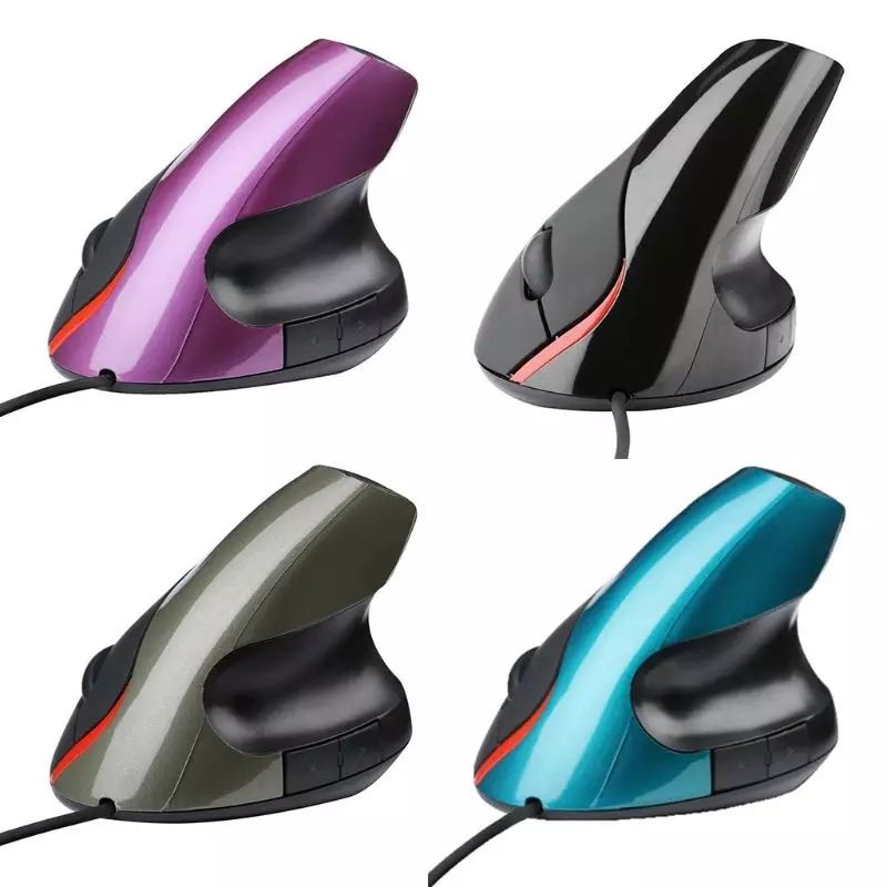 เมาส์เพื่อสุขภาพมือ #เมาส์แนวตั้ง 2.4G Wire Vertical USB 6 Keys Mouse Ergonomic Design Optical 2400DPI Mice #8