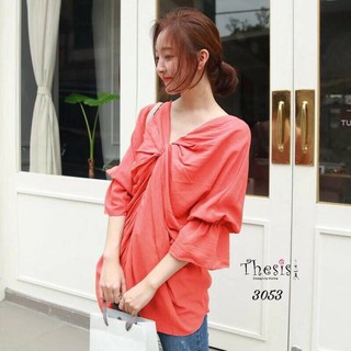 🇰🇷พร้อมส่งค่า🇰🇷 Korea 2-Sides Wear Tied Blouse