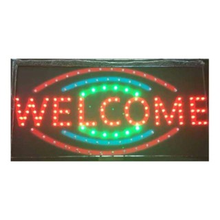 LL﻿ป้ายไฟ LED welcome สำหรับตกแต่งร้าน