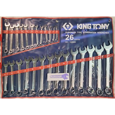 ชุด ประแจ แหวนข้าง KINGTONY 6 - 32 [ คิงโทนี่ ] 26 ชิ้น Pcs. / ชุด Set รุ่น 1226 MR [ 1226MR ]