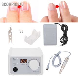 Scorpio313 เครื่องขัดเล็บไฟฟ้า พร้อมที่เหยียบเท้า แบบมืออาชีพ สําหรับร้านเสริมสวย