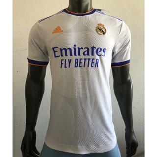 เสื้อกีฬาแขนสั้น ลายทีม Real Madrid 2021/22 ชุดเหย้า