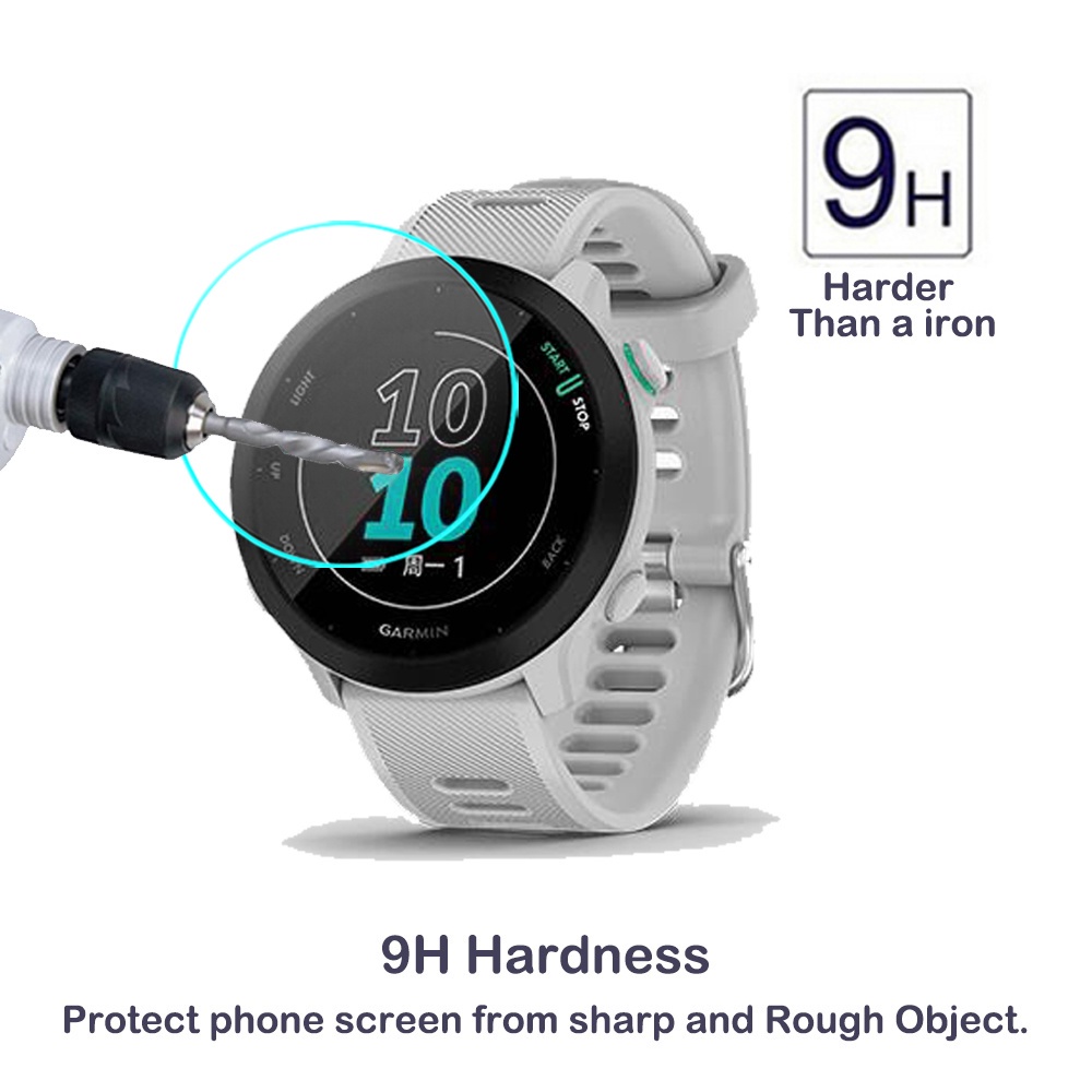 ฟิล์ม Garmin forerunner 55 ฟิล์มป้องกัน ฟิล์มกระจกนิรภัย HD ฟิลม์ใสกันรอยหน้าจอ สำหรับ Garmin forerunner 55 นาฬิกาสมาร์ท
