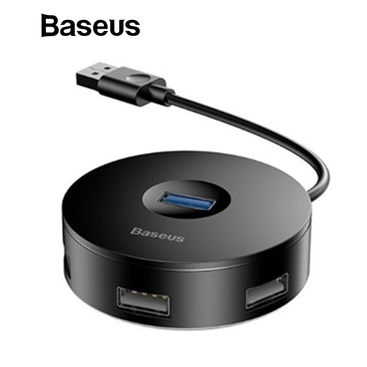 Baseus  HUB 4 in 1 อะแดปเตอร์แยกฮับ USB 2.0 4 พอร์ต USB 3.0 หลายพอร์ต สําหรับคอมพิวเตอร์ แล็ปท็อป โทรศัพท์ แท็บเล็ต