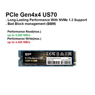 SSD SP US70 Super Fast PCI-e NVME Gen4 1TB Gen4x4 ( R 5000 : W 4400 ) PS5 upgrade ssd m.2