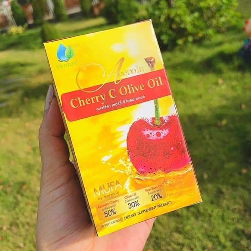 Mufa Acerola Cherry C Plus รวมสารสกัดเพื่อผิวกระจ่างใสและสุภาพดีใน 1 เดียว บรรจุ 30 ซอฟเจล 1 กระปุก