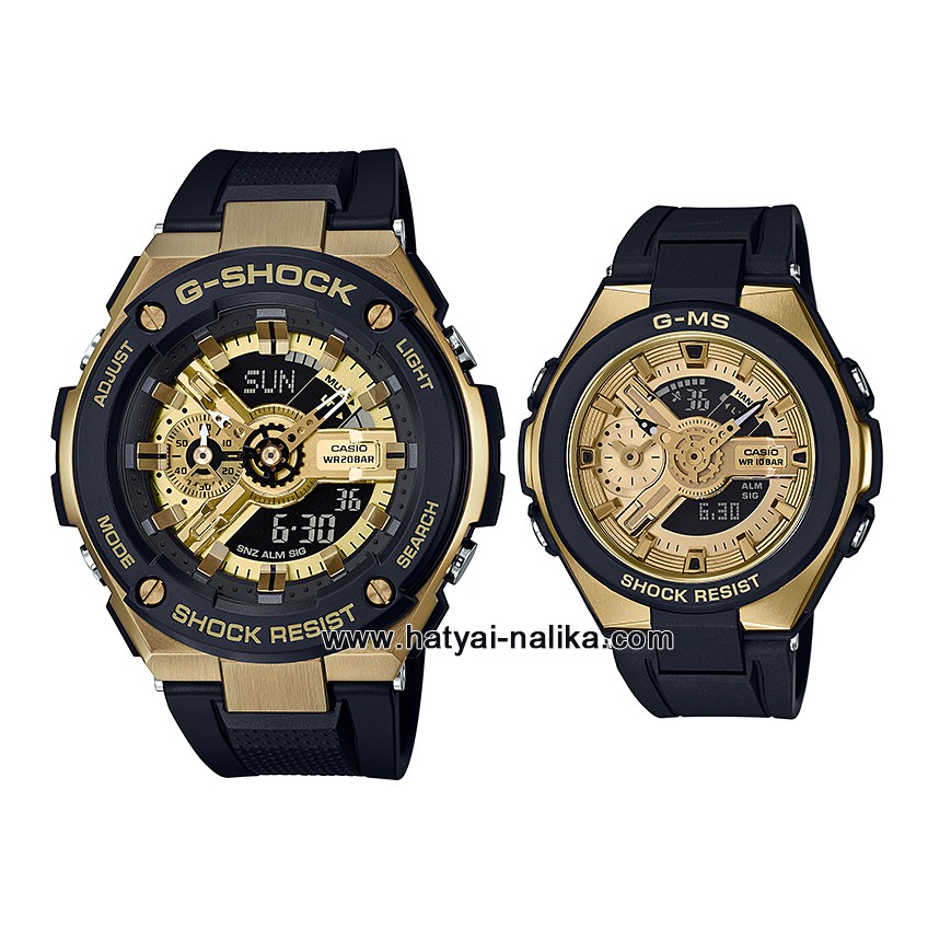 นาฬิกา Casio G-SHOCK x BABY-G คู่เหล็กSteel เซ็ตคู่รัก G-STEEL x G-MS series รุ่น GST-400G-1A9 x MSG-400G-1A2 Pair set