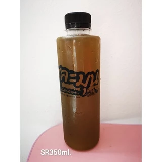 ขวดพลาสติกกลมเรียบ ไหล่ฉาก 350มล. (SR350ML) 120 ใบ พร้อมฝา
